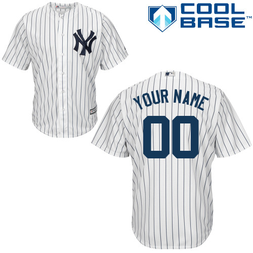 Men's Majestic New York Yankees Customized Replica White Home MLB Jersey