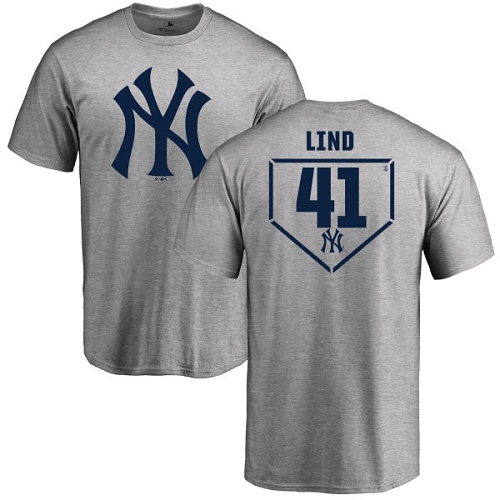 MLB Nike New York Yankees #41 Adam Lind Gray RBI T-Shirt