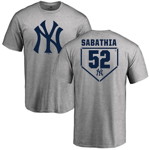 MLB Nike New York Yankees #52 C.C. Sabathia Gray RBI T-Shirt
