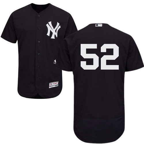 Men's Majestic New York Yankees #52 C.C. Sabathia Navy Blue Alternate Flex Base Authentic Collection MLB Jersey