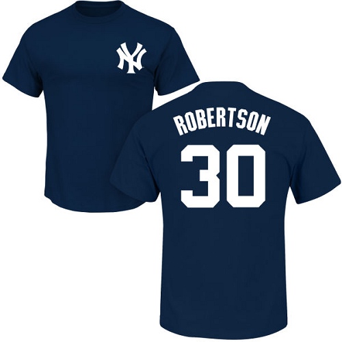 MLB Nike New York Yankees #30 David Robertson Navy Blue Name & Number T-Shirt