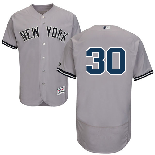 Men's Majestic New York Yankees #30 David Robertson Grey Flexbase Authentic Collection MLB Jersey
