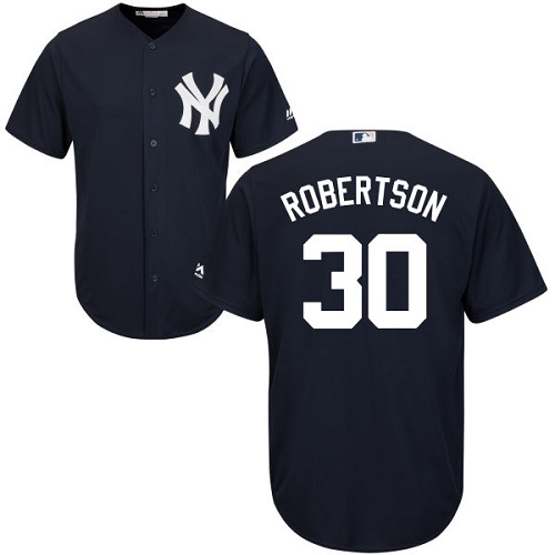 Youth Majestic New York Yankees #30 David Robertson Authentic Navy Blue Alternate MLB Jersey