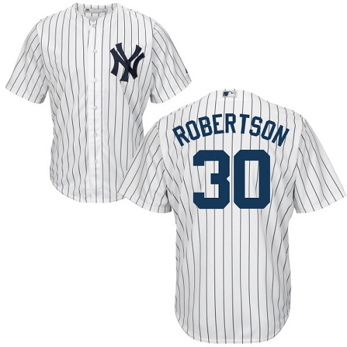 Youth Majestic New York Yankees #30 David Robertson Authentic White Home MLB Jersey