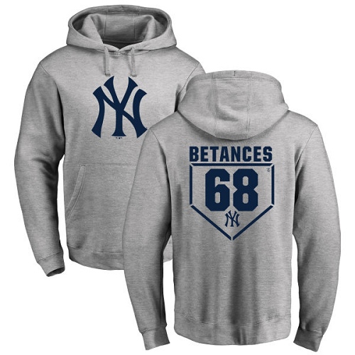 MLB Nike New York Yankees #68 Dellin Betances Gray RBI Pullover Hoodie