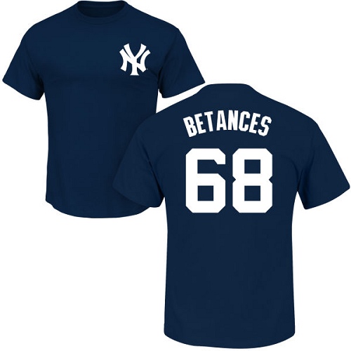 MLB Nike New York Yankees #68 Dellin Betances Navy Blue Name & Number T-Shirt