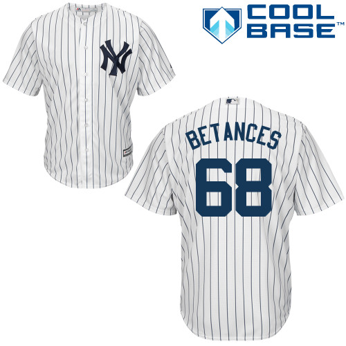 Men's Majestic New York Yankees #68 Dellin Betances Replica White Home MLB Jersey