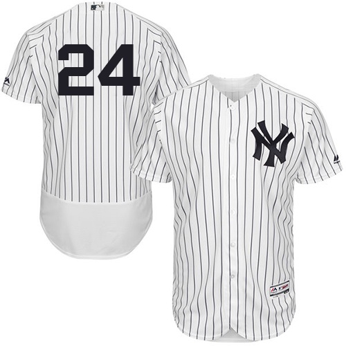 Men's Majestic New York Yankees #24 Gary Sanchez White Home Flexbase Authentic Collection MLB Jersey