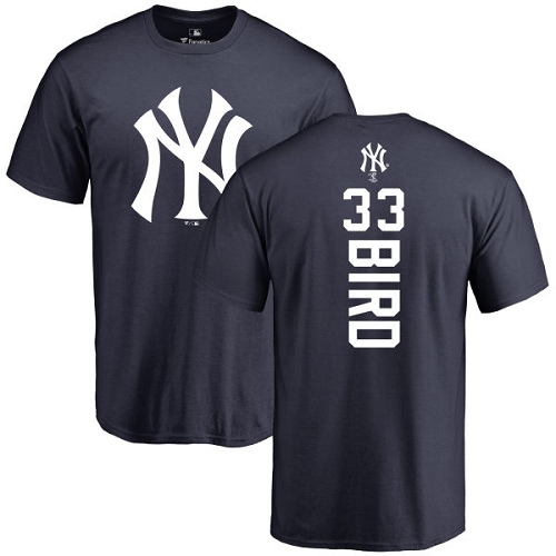 MLB Nike New York Yankees #33 Greg Bird Navy Blue Backer T-Shirt