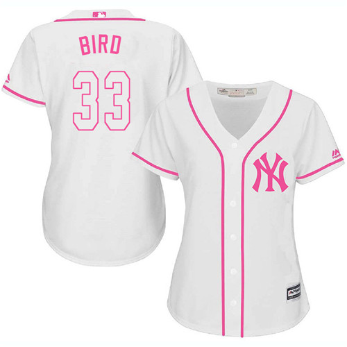 Women's Majestic New York Yankees #33 Greg Bird Authentic White Fashion Cool Base MLB Jersey