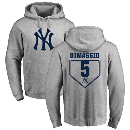 MLB Nike New York Yankees #5 Joe DiMaggio Gray RBI Pullover Hoodie