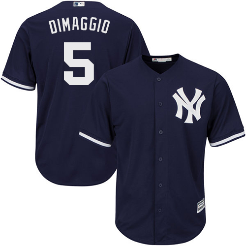 Men's Majestic New York Yankees #5 Joe DiMaggio Replica Navy Blue Alternate MLB Jersey