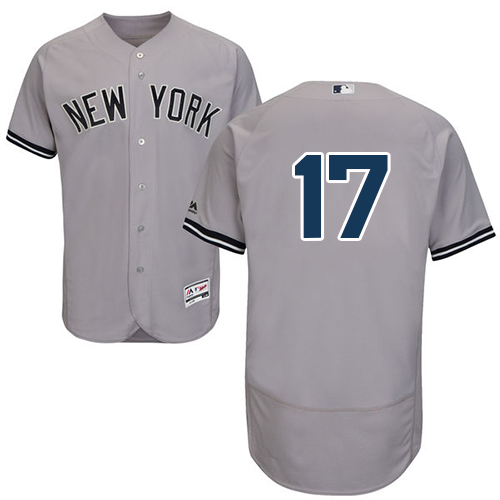Men's Majestic New York Yankees #17 Matt Holliday Grey Flexbase Authentic Collection MLB Jersey