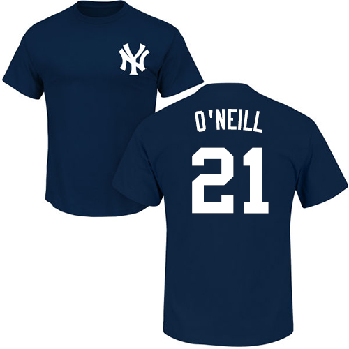 MLB Nike New York Yankees #21 Paul O'Neill Navy Blue Name & Number T-Shirt