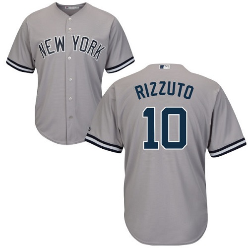 Youth Majestic New York Yankees #10 Phil Rizzuto Authentic Grey Road MLB Jersey