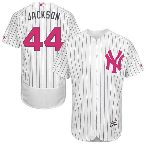 Men's Majestic New York Yankees #44 Reggie Jackson Authentic White 2016 Mother's Day Fashion Flex Base MLB Jersey