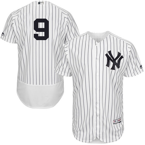 Men's Majestic New York Yankees #9 Roger Maris White Home Flex Base Authentic Collection MLB Jersey