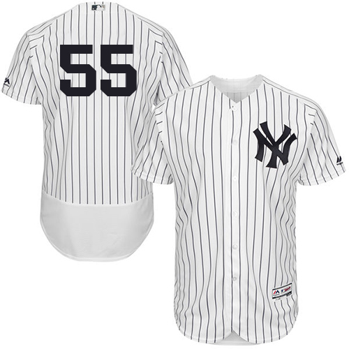 Men's Majestic New York Yankees #55 Sonny Gray White/Navy Flexbase Authentic Collection MLB Jersey