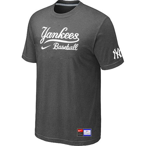 MLB Men's New York Yankees Nike Practice T-Shirt - Dark Grey