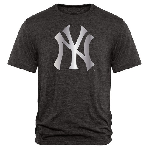 MLB New York Yankees Fanatics Apparel Platinum Collection Tri-Blend T-Shirt - Black