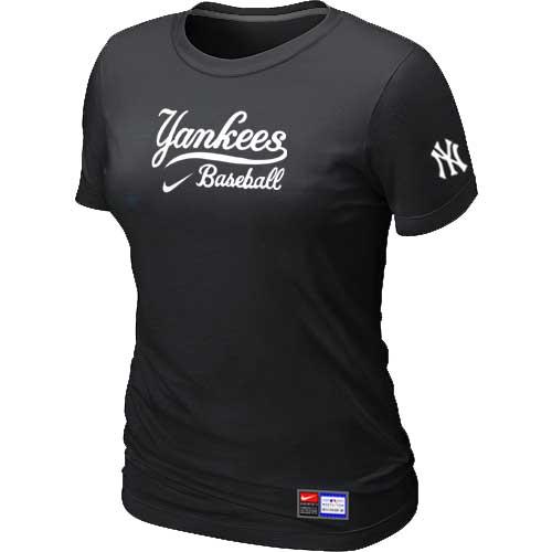 MLB Women's New York Yankees Nike Practice T-Shirt - Black
